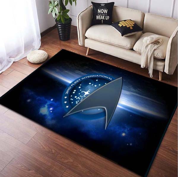 

Килими Star Trek Килим для вітальні спальні Килимок Нековзкі килими Космічний корабель Планета Поглинаючий килим 100x120cm