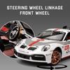 1:24 911 Turbo S GT3 RSR Toy Alloy Car Model Sound Light Pull Back Simulation Vehicle Model Collection Gifts for Friend