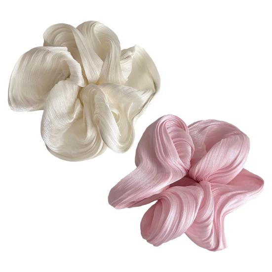 Elástico de Cabelo Alta Elasticidade Sem Danos ao Cabelo Cetim Macio Corda de Cabelo Grande Fofa Coque Scrunchie de Cabelo Acessórios de Cabelo para Ir ao Trabalho Encontros