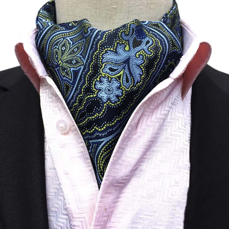 [Xiang Ru] Ascot Tie, Stylish Floral Pattern, Father's Day Gift, Wedding, Party, Business, Workplace, Washable, Formal, Casual, Gift, 20 Designs