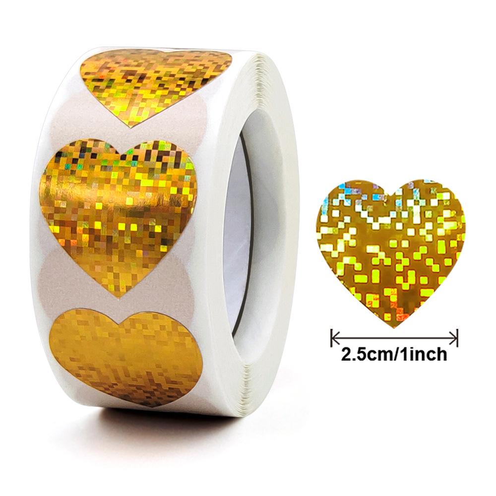 100-500Pcs Top-Grade Glitter High-Standard Heart Superior-Grade Stickers Superior-Grade Valentine S Premium-Quality Day Superior-Grade Sparkling