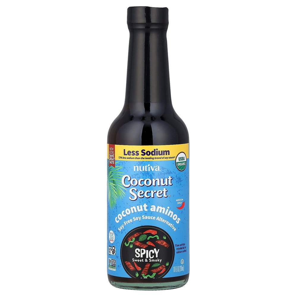 Coconut Secret Spicy Coconut Aminos Seasoning Sauce, Medium Hot, 296ml (10 fl oz)