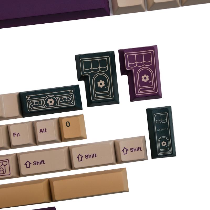143 Keys Florist Keycaps  Profile PBT Dye Sublimation Mechanical Keyboard Keycap For MX H 61/68/87/98/104