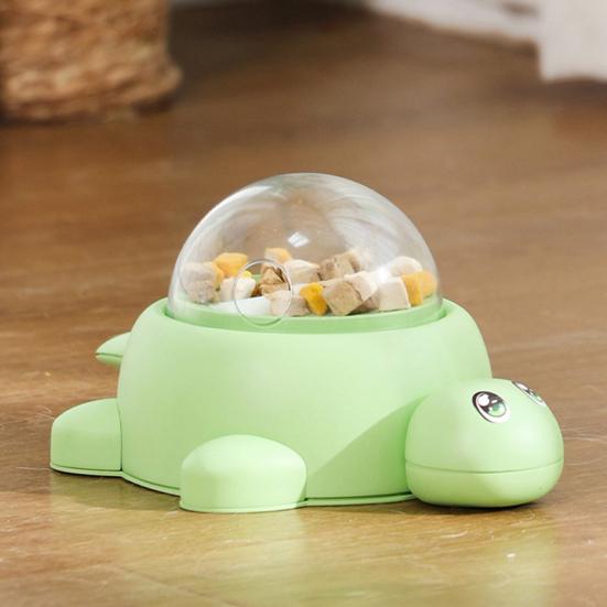 Interactive Pet Feeding Toy Turtle Shape Treat Dispenser Slow Feeder Food Puzzle Small Animal Snack Dispenser for Cats Dogs
