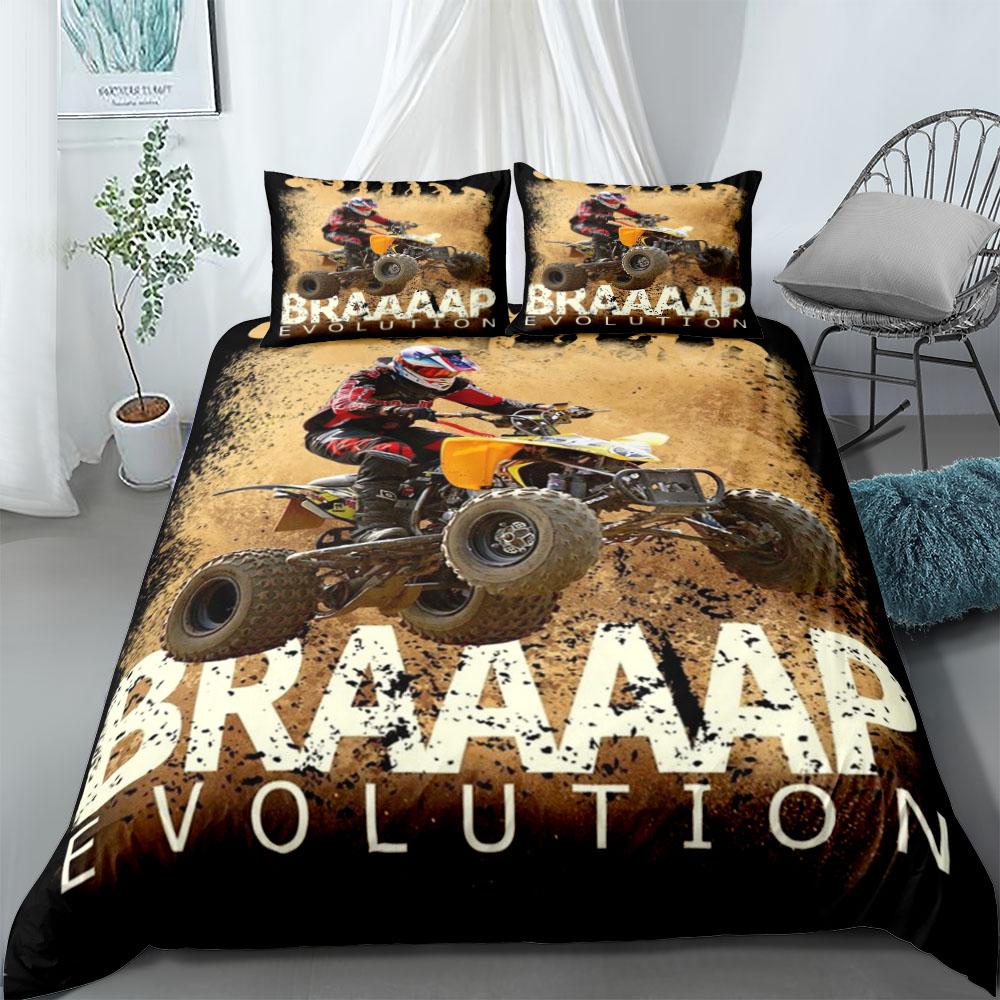 Motocross-Quad-Bike-Bettwäscheset (Kingsize, Queensize, Doppelbett, Einzelbett)