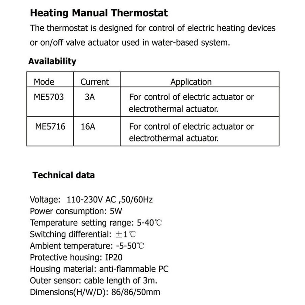 Electric Floor Heating Thermostat Electric Water Warm Temperature Controller