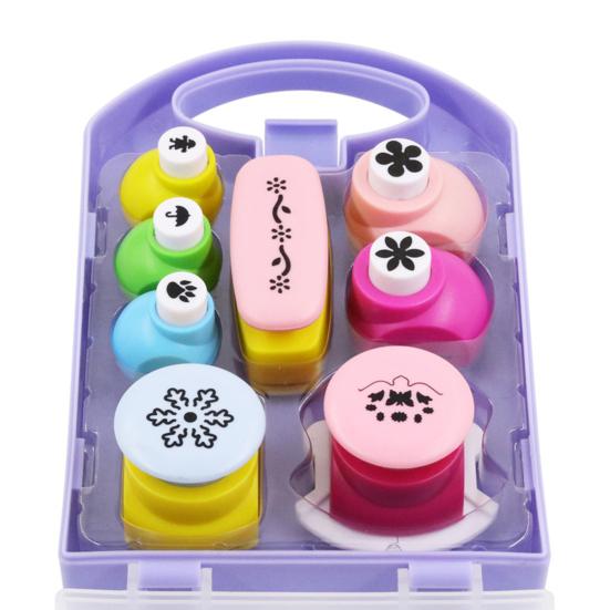 1 Set Craft Hole Punch 8 Patterns Kids Adults Beginner DIY Scrapbook Paper Shape Puncher Decorative Arts Crafts Scrapbooking Handcraft Tool