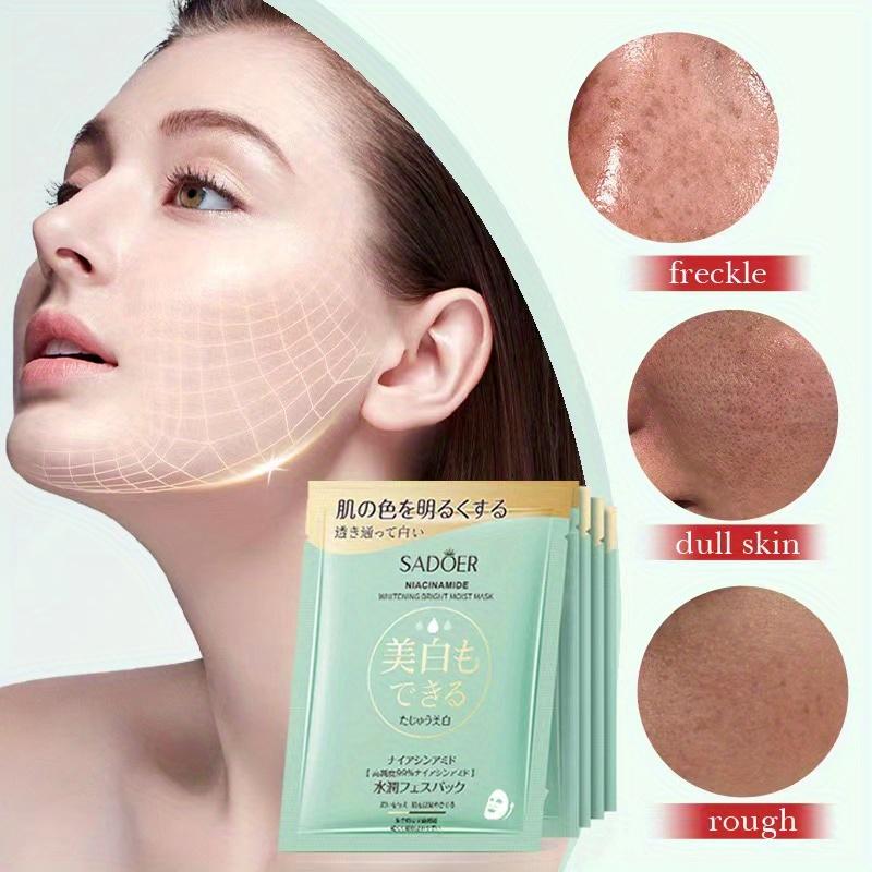16pcs Japanese Nicotinamide Facial Masks for Face Moisturizing Brightening Firming Hydrating Face Mask  99% High Purity Niacinamide Brightening