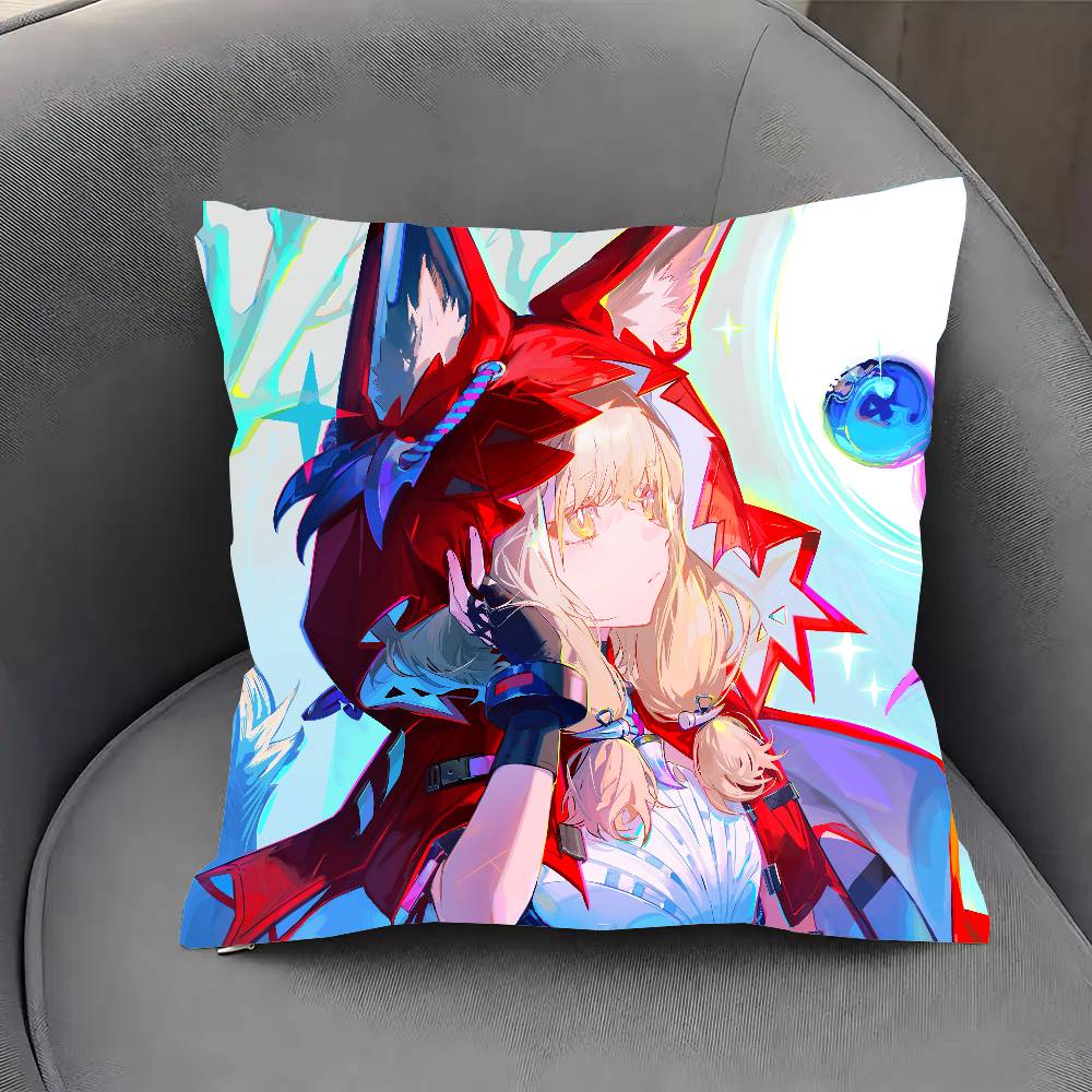 Rossi Anime Arknights Pillow Case Fashion Square Pillowcase Bedroom Sofa Room Ins Decoration Leisure