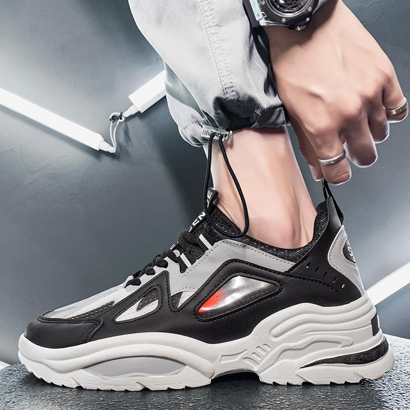 Men's Thick Soled Casual Sports Shoes Soft Soles Four Seasons Comfortable Student Outdoor Running Shoes Fashion Male's Sneakers