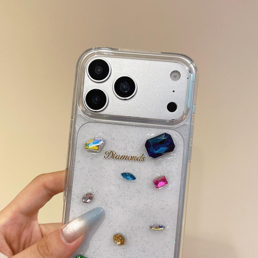 Colored diamond lanyard suitable for apple 11promax mobile phone case iphone11pro creative fashion small fresh