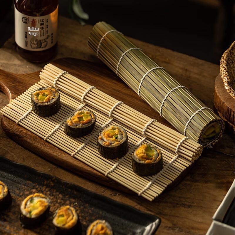 Hand-Woven Green Peel Bamboo Sushi Rolling Mat