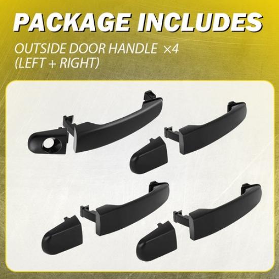 4X Exterior Door Handle Front Rear Left+Right For 2006-11 Chevy HHR 22729814 EK