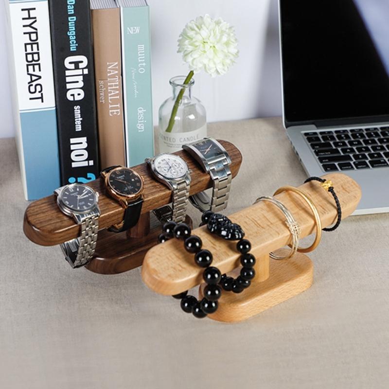 Watch Bracket Wood Watch Storage Rack Table Watch Display Rack Bracelet Necklace Rack Jewelry Organizer-Case For Selling