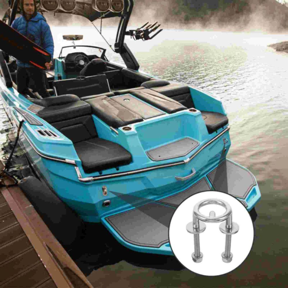 Marine Grade Water Ski Tow Ring Stainless Steel Boat Tow Accessory Marine Tow Hook Yacht Equipment