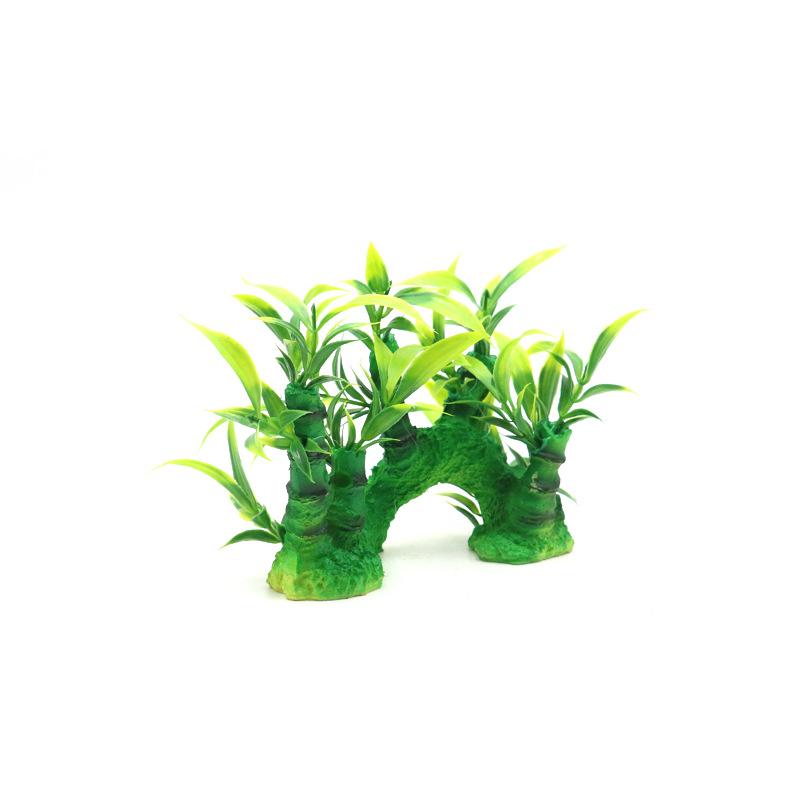 Künstliches Aquarium Dekorativ Aquarien Bambus Pflanzen Simulation Wasserpflanzen Ornament Aquarium Dekoration Zubehör Geschenk
