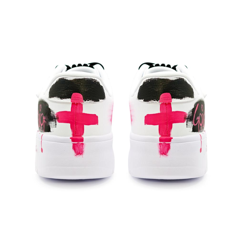 Li Ning Floating Boat Abrasion Resistant Lightweight Height Increasing Low top Skateboard Shoes Unisex Black White AGCS419-1(team888-)