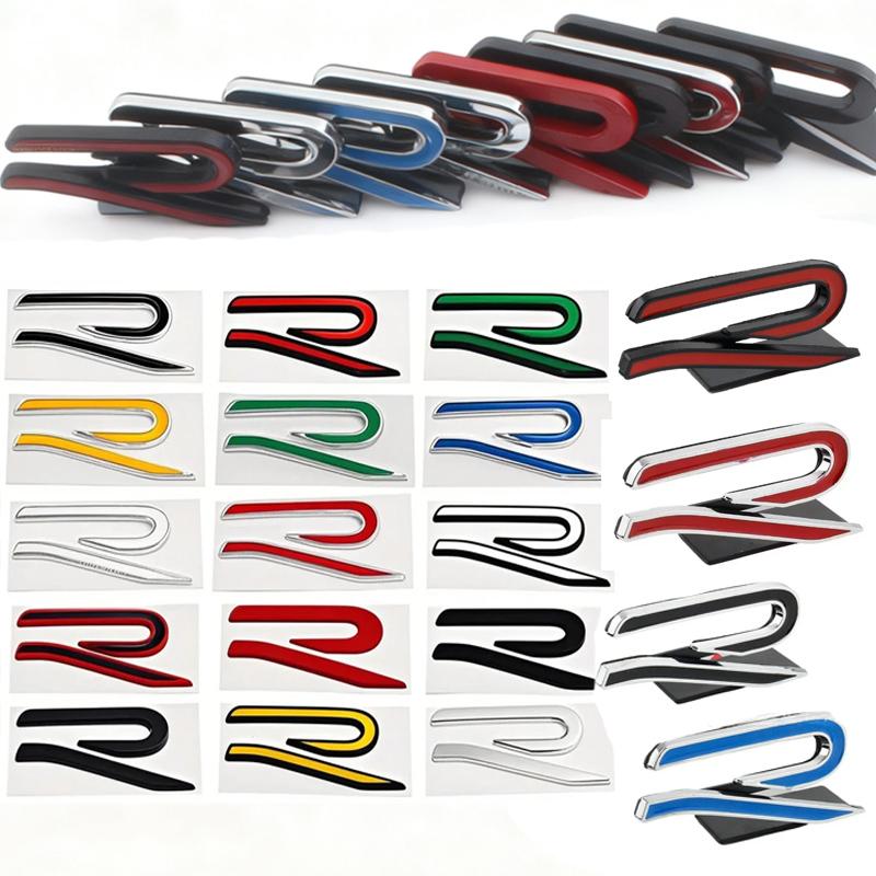 Alloy Car Front Grille Emblem Rear Trunk Sticker for Volkswagen VW New R Rline Badge GTI BORA GOLF PASSAT Polo SCIROCCO T-ROC