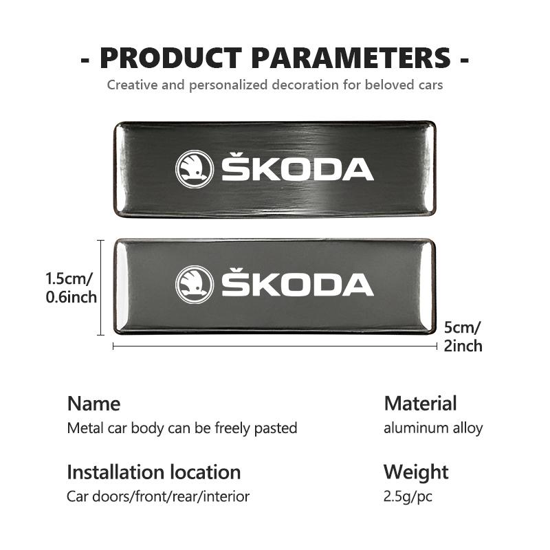 AAABV1 Car Body Sticker Badge Auto Styling Decoration Accessories For Skoda VRS Octavia 1 2 3 Rapid Kodiaq Karoq Fabia Kamiq Superb