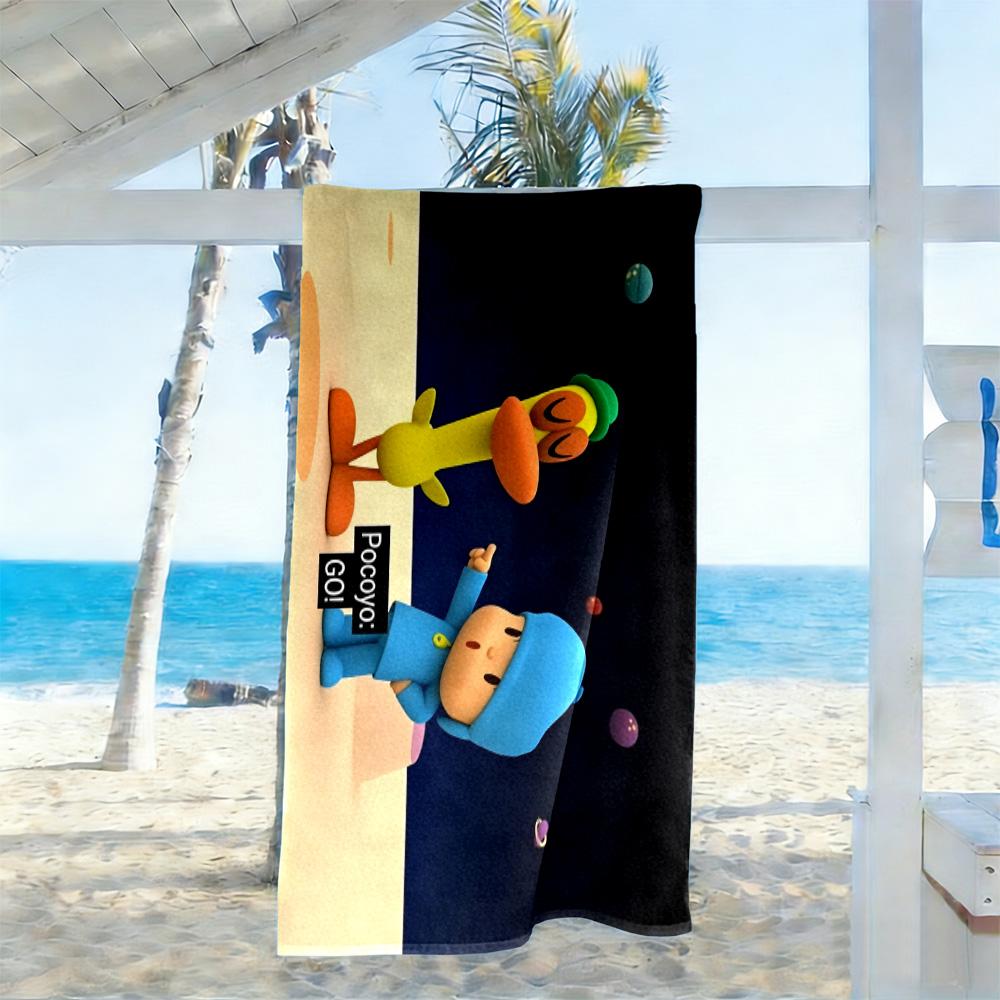 Pocoyo Beach Towel Super Soft & Absorbent Comfortable Lightweight Suitable for Swimming, Gym, Camping, Yoga Vacation