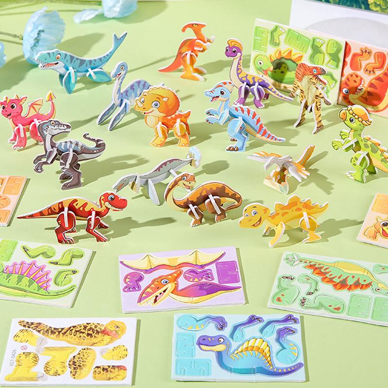 30pcs 3D Cartoon Puzzle Animal Airplane Educational Puzzle Toys for Kids Birthday Party Favors Classroom Rewards Gift Bag Filler