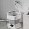 Folding Small Washing Machine Dorm Room Washer Plastic Texture Perfect for Small Spaces and Outdoor Laundry Needs
