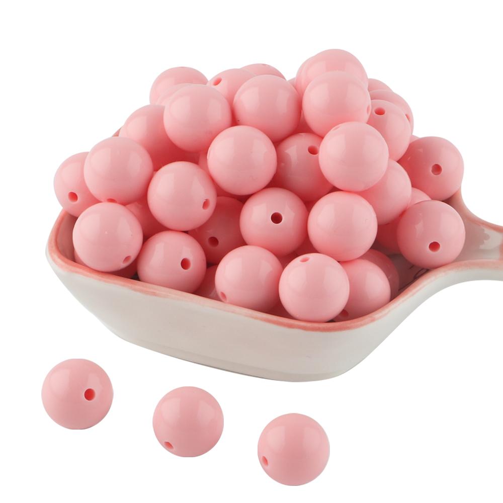 Kovict 24pcs/Lot  Silicone Bright Silicone Beads 15mm DIY Pacifier Chain Jewelry Bracelets Necklace Accessories