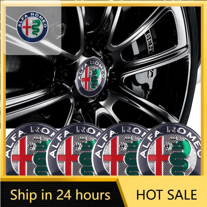 Car Sticker For Alfa Romeo 159 147 4pcs/set 56mm Car Wheel Center Hub Caps Stickers Auto Decoration Accessories For Alfa Romeo G zj0