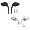 Chrome Diamond Rearview Mirrors Motorcycle For Harley Cruiser Touring Chopper Sportster
