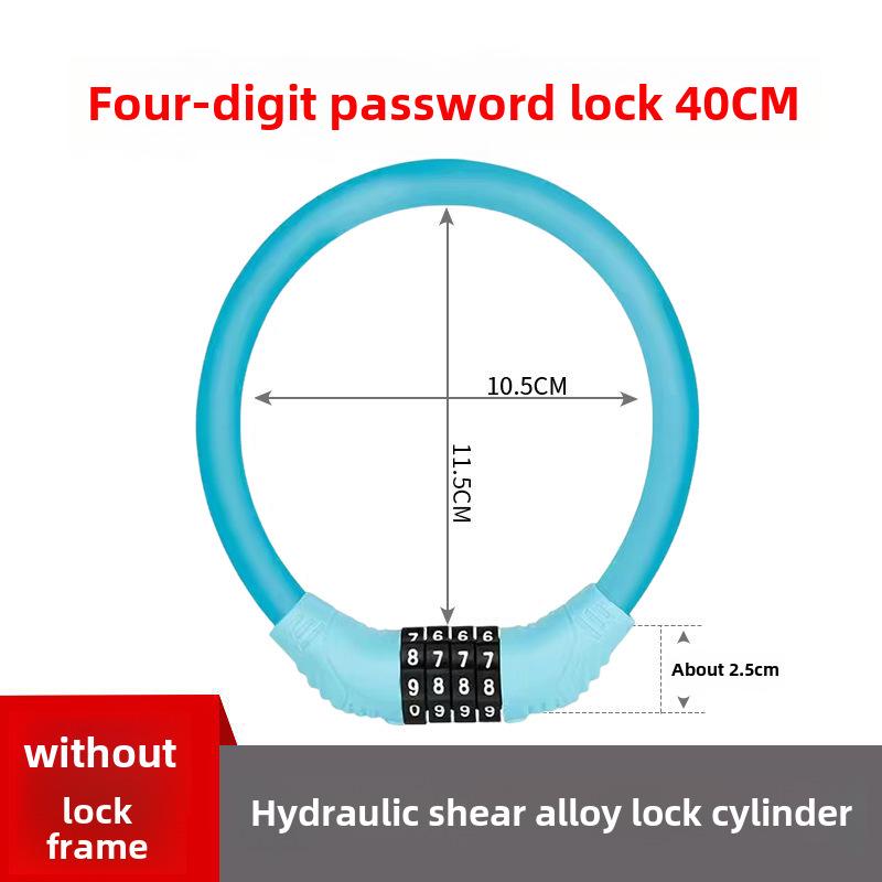Přenosný zámek s heslem proti krádeži pro kola a elektromobily - silné ocelové lano