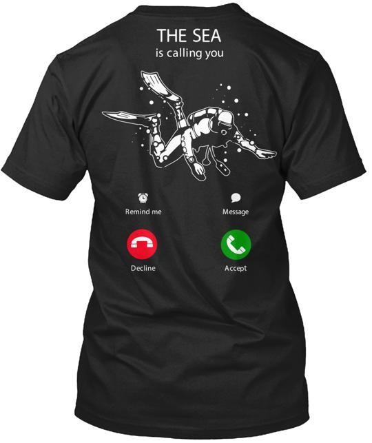 Scuba Diving The Sea T-Shirt Made in the USA Size S to 5XL Unisex T-Shirt M