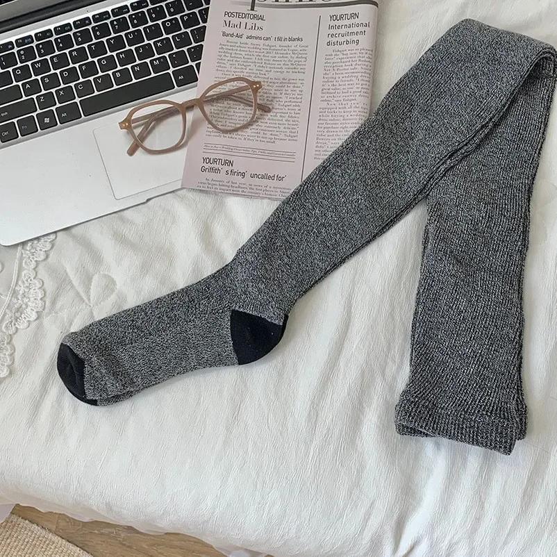 Women Tights Wool Cashmere Warm Thigh High Stockings Pantyhose Sexy Lingerie Hosiery Tight Pantyhose Leggings Autumn and Winter