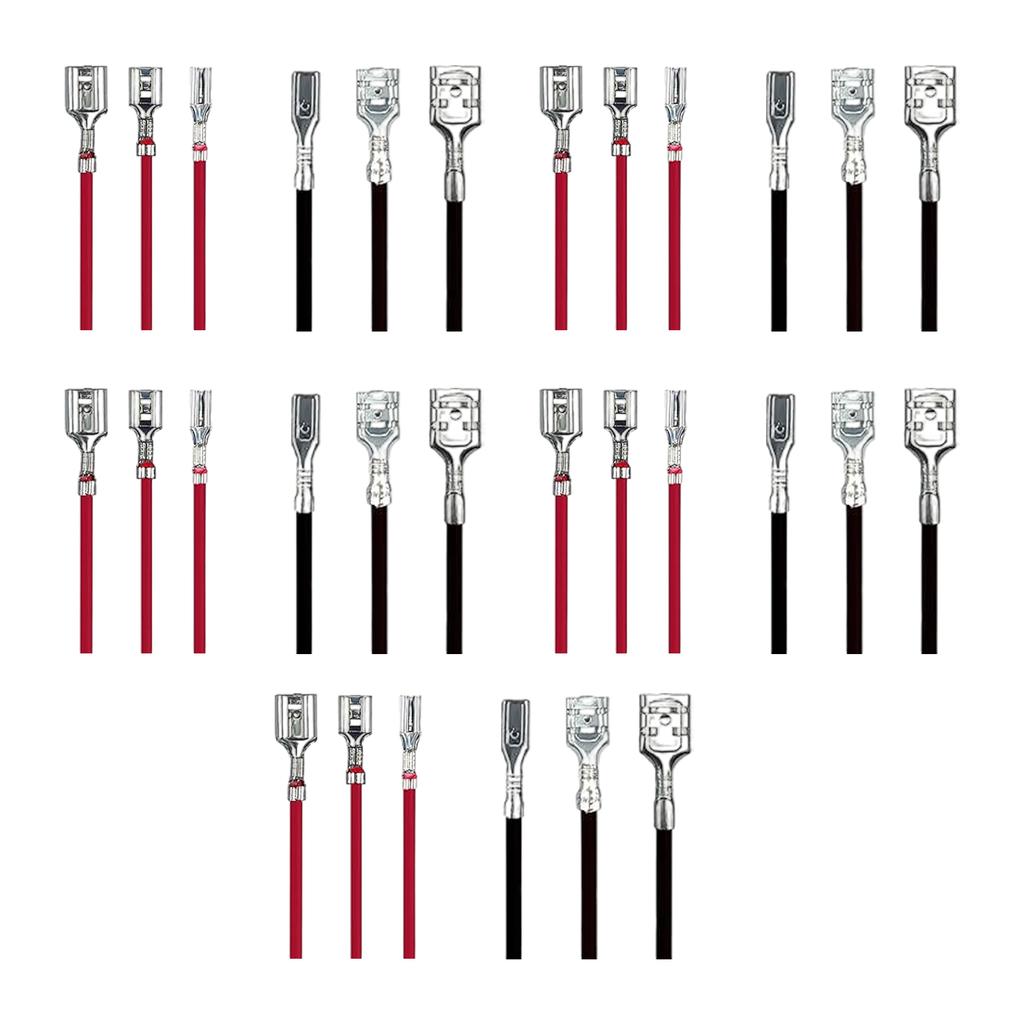 30Pcs 2.8/4.8/6.3mm Female Speaker Wire Connector with Insulating Sleeves Spade Crimp Terminal Quick Splice Connector