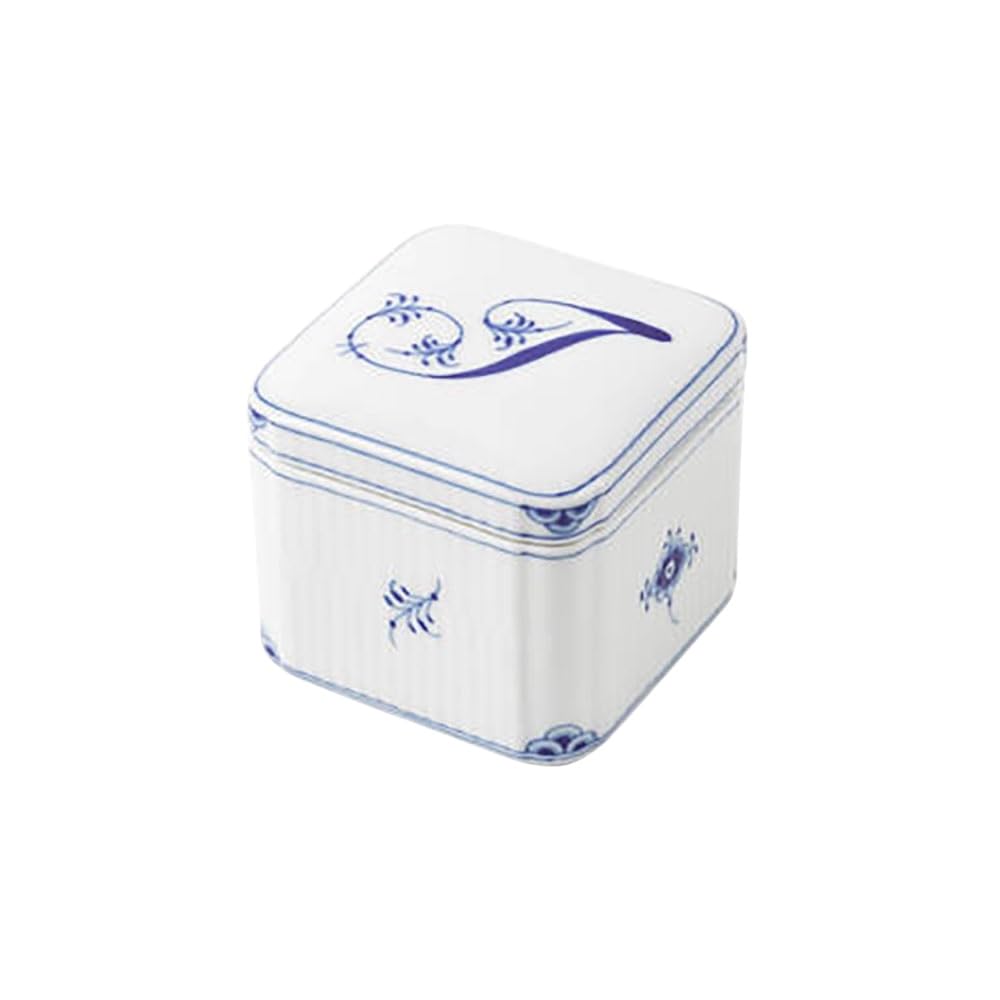 [Officially Imported] Royal Copenhagen Alphabet Collection Bonbonnière Square "T", 6cm Tall, 1075895