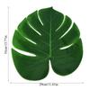 12PCS Green Monstera Leaf Table Place Mats Heat Insulation Placemat Table Flag  Table Decor