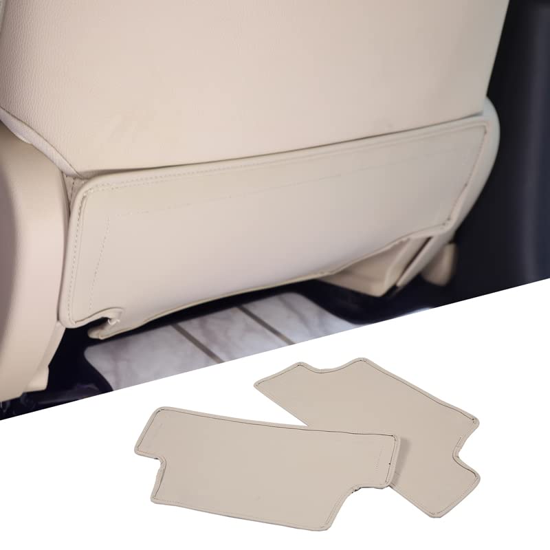 

METYOUCAR Kick Guard Seat Back Mats for the New Toyota Sienna Lower Kick Guards for Driver and Passenger Faux Leather Protective Mats and Easy to кремовый