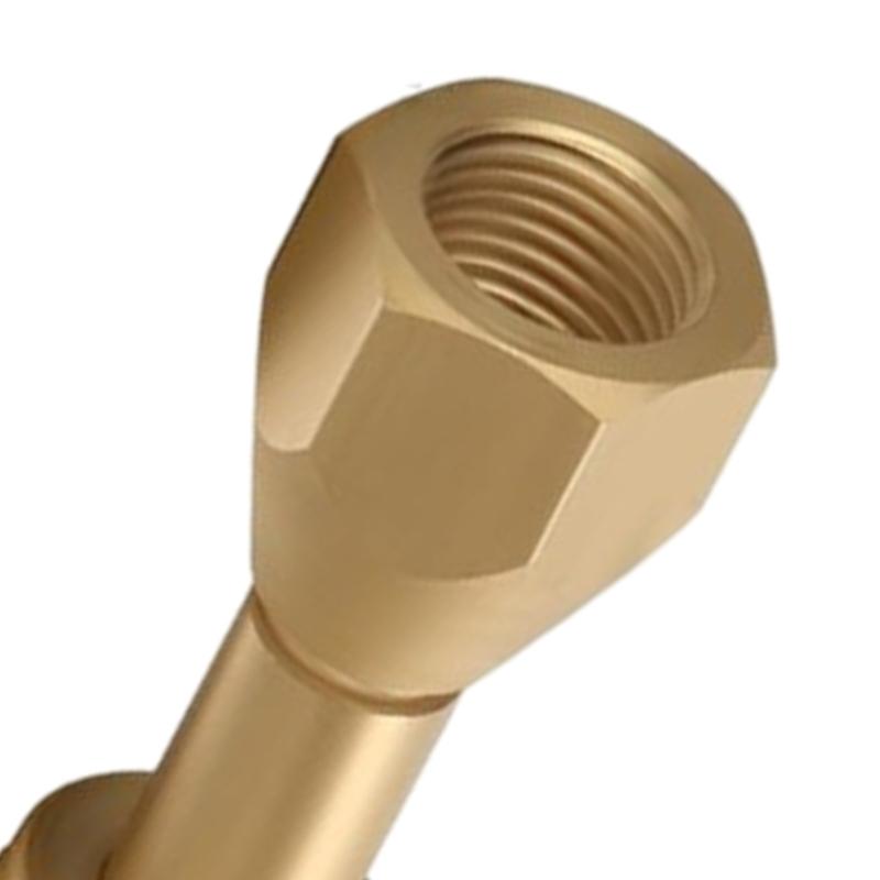Permanent Bronze Thread Processor for Air Conditioning Systems 1/8NPT Male To 1/4SAE Female Pressure Measure Connection