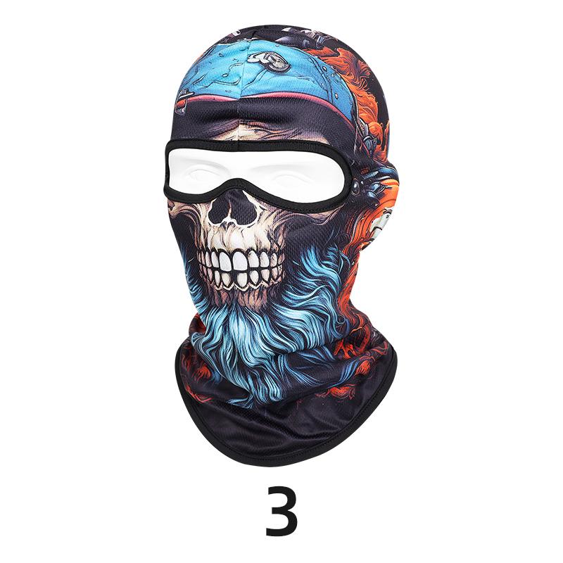 Neue modische Sturmhaube mit Bart und Totenkopf, Skimaske, Motorrad-Vollmaske, taktische Kapuze, Kopfbedeckung, Maske für Radfahren, Jagd, Angeln