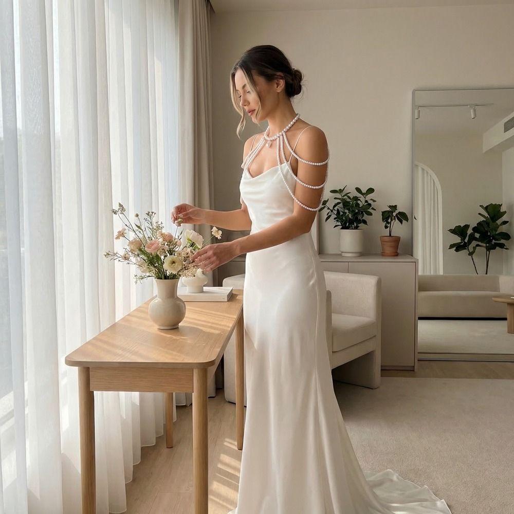 Mehrschichtige Körperkette Schmuck Goldkette Schulter Körperkette Hochzeitsanlässe