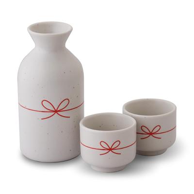 Fukubeya Mino Ware Fest-Sake-Flasche und Inochi-Set 1 Sake 2 Inochis Geschenk-Sake Lucky Made in Japan – Flasche, – Box, Feier, Sake, Geschenk,
