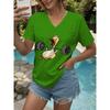 Summer Women's T-Shirt Sports Duck Print Casual Short-Sleeved 3d T-Shirt Fashion Street Oversized Women's Clothing