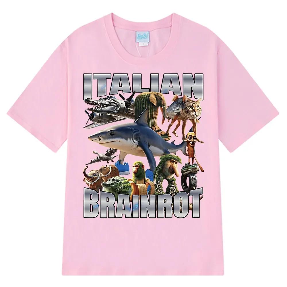 Italiensk Hjärnröta Tralalero Tralala Tung Tung Tung Sahur Bombardiro Krokodil Rolig Meme T-shirt Dam Mode T-shirts