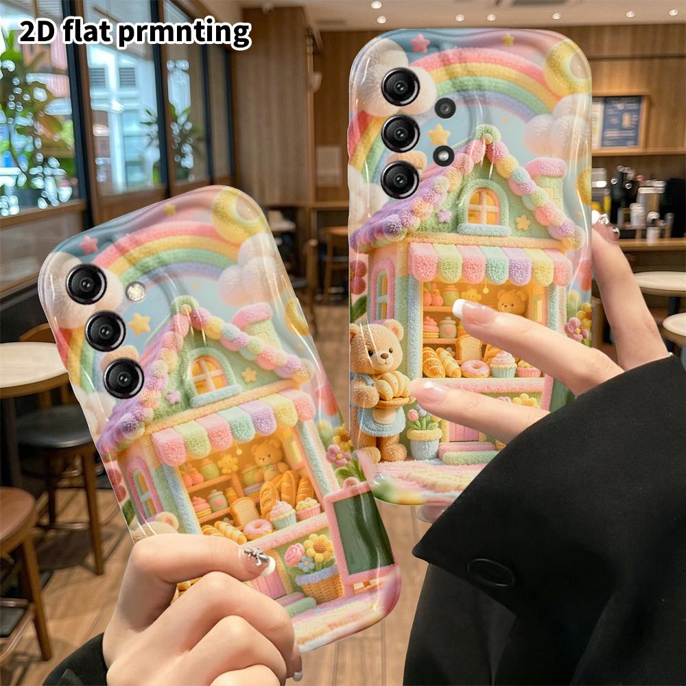 Phone Case: 2D Flat, Suitable for Samsung Galaxy A34 A35 M05 M06 S20 S22 S21 FE Plus 5G Protective Case, Plush Bakery, Perfect Christmas and Halloween