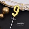 Golden Number Birthday Cake Topper Candle
