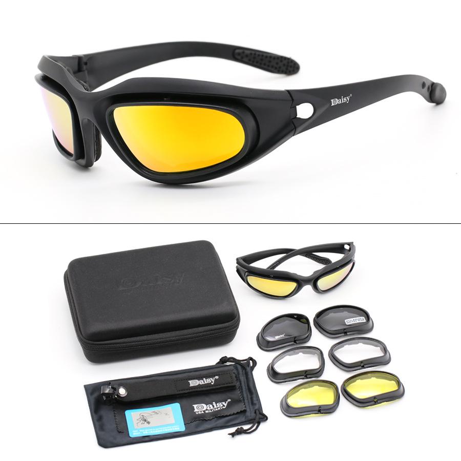 Daisy C5 Tactical Goggles: Windproof, Sandproof, Military-Grade Night Vision & Impact-Resistant Cycling and Shooting Glasses