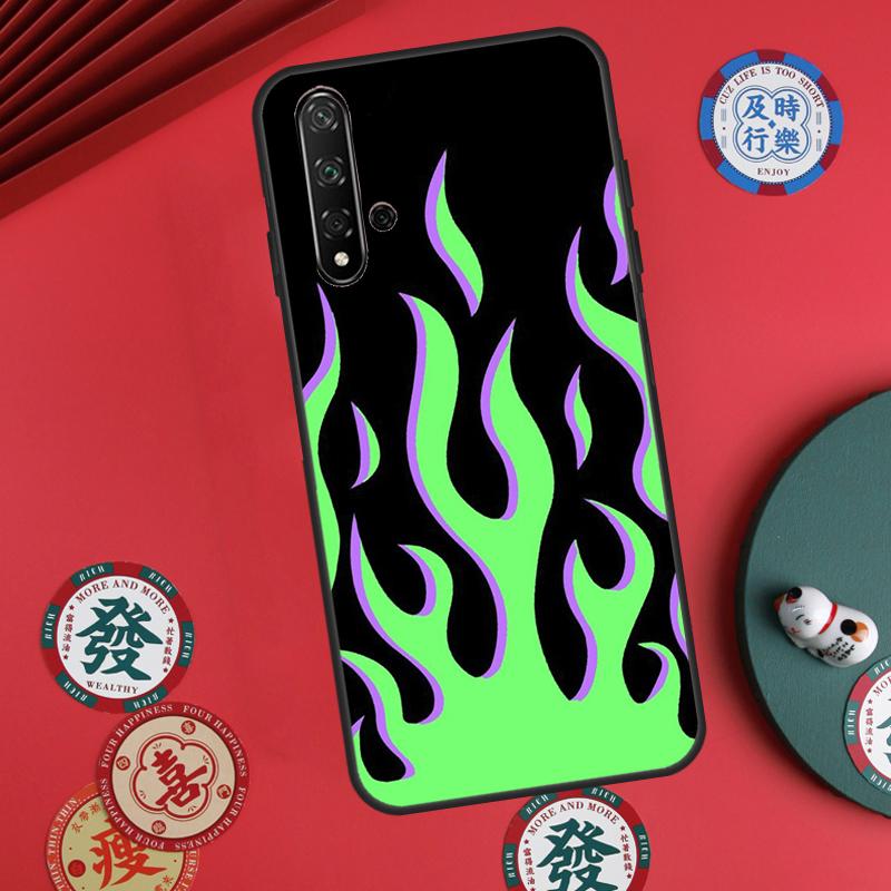 Blue Red Flame Fire For Huawei Nova 12s 7i 8i 11i 12i Y73 Y70 Y90 Y60 Y72 Y61 Y91 9 10 SE P30 Pro P40 Lite Case