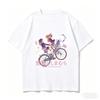 2026 Summer Cute Anime Pattern T-shirt with Adachi and Shimamura School Uniform Print, Unisex Casual Cotton Style Fan T-Shirt