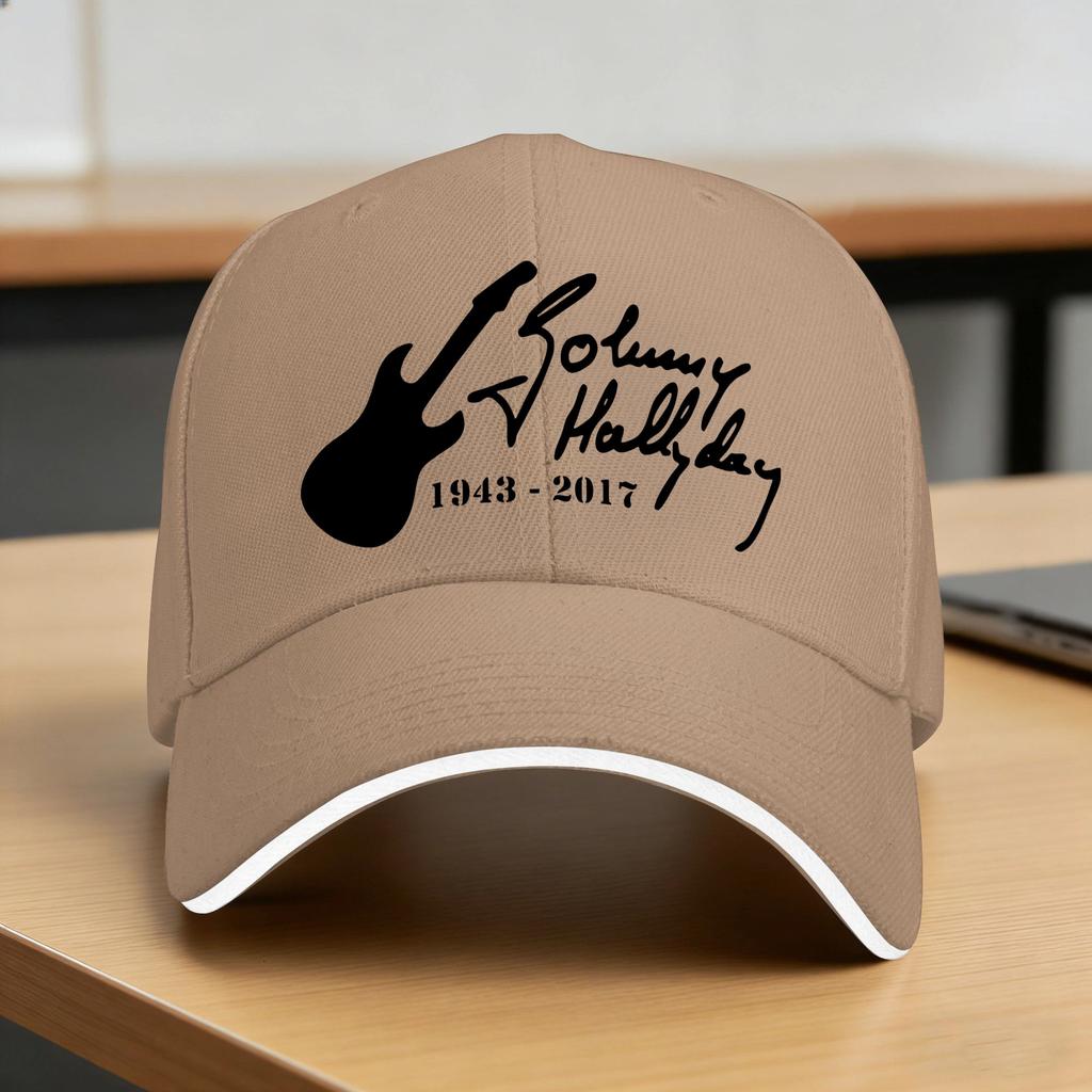 Johnny Hallyday Logo Baseball Cap  Summer Casual Trucker Hat For Unisex Hunting Camping Sun Baseball Caps