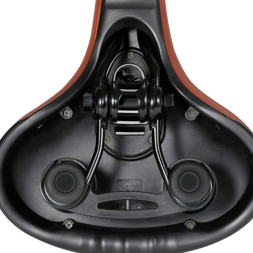 ZHIQIU Bicycle TBU Ergonomic with Clamp Ring and Suitable for Mountain Road and Folding Black Cushion, Ultra-Abrasion-Resistant Leather, Waterproof,