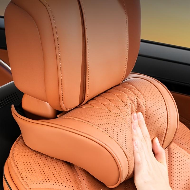 Car Headrest Pillow - Ultra-Soft Breathable Design,Durable Premium Material for Long Drives & RVs Use, Comfortable Car Seat, Contoured Headres